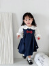 班喜迪女童連衣裙春裝2026新款洋氣兒童背帶裙子春秋裝寶寶學(xué)院風(fēng)公主裙 藍色 90 曬單實(shí)拍圖