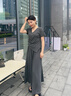 妙奕嘉連衣裙女兩件套夏季新款裙子女士套裝輕奢高級女裙長裙小個子顯瘦 深灰色不規(guī)則短袖上衣+半身裙 M 【建議90-105斤】 曬單實拍圖