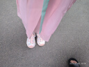 百麗童鞋夏季兒童涼鞋女童包頭沙灘鞋中大童運動休閑鞋 粉色30碼 曬單實拍圖
