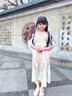 芭米諾女童漢服連衣裙夏季古風(fēng)超仙2024新款小女孩裙子夏裝兒童公主裙夏 橘色 110 曬單實(shí)拍圖