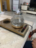 新飛（Frestec） 底部全自動上水電熱水壺玻璃保溫功夫泡茶桌茶臺燒水壺一體桌燒水器茶具電磁爐套裝 37x20尺寸（金色保溫款） 1L 曬單實拍圖
