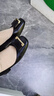 百麗（Belle）方扣高跟鞋女商場(chǎng)同款干練淺口單鞋Z8B1DCQ3預(yù)售 黑色 37 (235mm) 曬單實(shí)拍圖