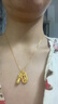中國黃金（CHINA GOLD）黃金項鏈女足金貔貅金剛杵吊墜純金生日七夕情人節(jié)禮物送女友老婆 貔貅金剛杵吊墜約0.6g*贈萬能銀鏈 曬單實拍圖