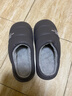 細細條（XIXITIAO）男士棉拖鞋秋冬季防水pu皮加絨保暖防滑居家用時(shí)尚棉鞋ins 深灰色【創(chuàng  )意英文字母】 42-43 【標準碼】 曬單實(shí)拍圖