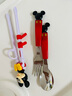 迪士尼兒童筷子小孩專(zhuān)用學(xué)習訓練筷兒童餐具套裝304不銹鋼家用叉勺 米奇紅（四件套） 曬單實(shí)拍圖