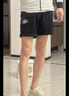 Calvin KleinJeans夏季男士字母疊印ck松緊腰純棉休閑運動針織短褲J324250 曬單實拍圖