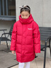 波司登（BOSIDENG）25年新款羽絨服男女兒童中長款5A抗菌4防連帽厚外套T250246914DS 奧秘紅|1769 140 /64 曬單實拍圖