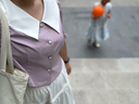 獨(dú)束大碼女裝法式復(fù)古甜美減齡時(shí)尚套裝夏微胖mm泡泡袖短裙兩件套 外套 XL 曬單實(shí)拍圖