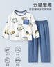 纖絲鳥(niǎo)（TINSINO）兒童睡衣夏季男女童家居服套裝純棉中大童空調服衣服 工程車(chē)隊 曬單實(shí)拍圖
