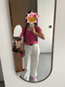 森馬（Semir）森柔牛仔牛仔褲女涼感闊腿褲25夏顯腿長(cháng)褲子109325124006 曬單實(shí)拍圖