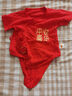 貝瑞加（Babyprints）寶寶連體衣純棉嬰兒包屁衣紅色國風三角哈衣周歲抓周禮服 喜樂80 曬單實拍圖