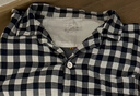 無(wú)印良品（MUJI）[自營(yíng)限定款]男士無(wú)側縫 雙層紗織睡衣 軟棉棉內衣 藏青色格紋 M 曬單實(shí)拍圖