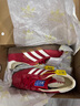 阿迪達斯（adidas）三葉草男女鞋GAZELLE INDOOR低幫休閑鞋IF1808紅白40.5 曬單實(shí)拍圖