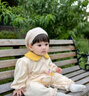 優(yōu)奇嬰兒衣服秋裝超萌可愛哈衣嬰幼兒寶寶連體衣洋氣爬服春秋季外出服 米黃 73cm 曬單實拍圖