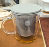 北鼎（Buydeem）茶水分離玻璃杯 辦公泡茶器具過(guò)濾杯 高硼硅泡茶杯 CD1001灰羽色 曬單實(shí)拍圖