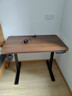 凡積實(shí)木電動(dòng)升降桌智能電腦桌可升降電競桌子家用辦公學(xué)習工作臺書(shū)桌 3CM桌面【單電機】胡桃色 120x60x75CM 曬單實(shí)拍圖