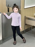 巴拉巴拉balaOne童裝女童長(zhǎng)袖t恤兒童2025冬季新款打底衫發(fā)熱抗菌 紫色調(diào)00377 120 曬單實(shí)拍圖