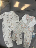 哈尼天空嬰兒春秋連體衣純棉女寶寶春裝衣服寶寶春秋外出服哈衣長袖爬服 只只云 80cm 曬單實拍圖