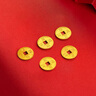 行金銀中足金999五帝幣手鏈轉(zhuǎn)運(yùn)珠金錢幣DIY編繩手串手繩 生日禮物 乾隆通寶（克重多退少補(bǔ)） 約0.5g 曬單實(shí)拍圖
