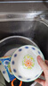 松發(fā)瓷器陶瓷釉下彩繁花蓋杯咖啡杯大容量馬克杯田園風(fēng)早餐杯 藍(lán)底黃橘花 曬單實(shí)拍圖