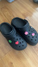 crocs卡駱馳七夕禮物檀健次同款經(jīng)典泡芙洞洞鞋輕便舒適休閑鞋|207521 黑色-001(含智必星) 37 /38(230mm) 曬單實(shí)拍圖