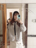 優(yōu)衣庫女裝仿羊羔絨搖粒絨休閑開衫長袖寬松外套25秋冬新款479616 02 淺灰色 M /160/84A 曬單實拍圖