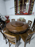 旺屋中式實(shí)木餐桌椅組合家用圓形飯桌帶轉盤(pán)10/12人電磁爐大圓桌1.510 曬單實(shí)拍圖