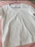 森馬（Semir）短袖t恤女涼感抗菌正肩修身2025夏顯瘦V領(lǐng)白色打底衫109325100002 曬單實(shí)拍圖