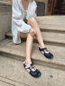 妙麗（Millies）品牌阿甘鞋鏤空外穿丑萌涼鞋女2025夏季新款網(wǎng)面透氣魔術(shù)貼德訓(xùn)鞋 黑色 37 曬單實拍圖