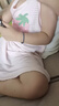 KIDS MAM&DAD女童睡裙夏季薄款小女孩無(wú)袖草莓吊帶裙中大童純棉兒童背心裙睡衣 粉色草莓(01212) 130 cm 曬單實(shí)拍圖