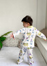 俞兆林（YUZHAOLIN）兒童睡衣男童春季家居服開(kāi)衫套裝中小童純棉衣服童裝 涂鴉森林 曬單實(shí)拍圖