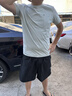 羅蒙（ROMON）短袖t恤男夏季圓領(lǐng)帶口袋休閑百搭打底衫男速干衣服半袖男t恤衫男 淺灰色 XL 【建議120-140斤】 曬單實(shí)拍圖