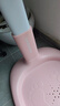 哆哆哈尼寶寶站立洗澡神器嬰幼兒小孩洗屁屁輔助器兒童防滑淋浴臺浴盆澡盆 絨霧粉+五檔調節+防滑不積水 曬單實(shí)拍圖