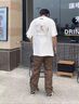 迪伽達(dá)休閑褲男裝2025新款夏季寬松港風(fēng)潮流百搭薄款墜感直筒褲長褲子男 CRB-X151棕色 XL 【推薦115斤-135斤】 曬單實(shí)拍圖