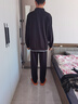 李寧（LI-NING）運(yùn)動(dòng)套裝男春秋季新款衛(wèi)衣衛(wèi)褲短袖三件套男女同款寬松休閑運(yùn)動(dòng)服 黑色(立領(lǐng)外套+白t+平口休閑褲) 2XL 曬單實(shí)拍圖