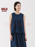 無印良品（MUJI）女式 棉紗無袖罩衫上衣打底衫女款內(nèi)搭女裝25年夏季 BC2MKA5S 藏青色 M （160/84A） 曬單實(shí)拍圖