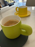 十六開(kāi)【荷葉圓圓】多色可選咖啡杯家用簡(jiǎn)約可愛(ài)水杯下午茶杯 芥絲綠 310ml 曬單實(shí)拍圖