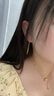 中國黃金黃金鳳尾耳線女款足金999耳飾時尚款生日節(jié)日禮物送女友老婆520 約0.93g+品牌禮盒 曬單實拍圖