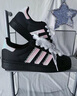 阿迪達斯 （adidas）定制球鞋禮袋蕾絲浪漫時(shí)尚百搭低幫板鞋男女款黑粉七夕情人節禮物 黑粉 36.5 曬單實(shí)拍圖