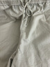 Lee涼涼褲天絲抽繩松緊腰直筒卡其色女短褲休閑潮流LWB008207201 卡其色 S 曬單實(shí)拍圖