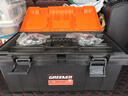 綠林（GREENER）工具箱家用收納箱五金零件盒不銹鋼車(chē)載多層塑料手提鐵皮箱收納盒 23寸美式工具箱【塑料鎖扣】 曬單實(shí)拍圖