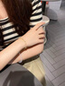 中國黃金（CHINA GOLD）黃金手鏈女足金星星手鏈轉(zhuǎn)運珠首飾七夕情人節(jié)生日禮物送女友老婆 怦然心動手鏈【刻字代寫賀卡】約4g 曬單實拍圖