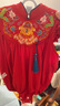 優(yōu)奇嬰兒衣服夏裝包屁衣新生幼兒女寶寶中國風(fēng)連體衣滿(mǎn)月百天周歲禮服 曬單實(shí)拍圖