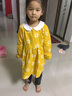 G.DUCK KIDS小黃鴨女童連衣裙春夏韓版棉質(zhì)布可愛娃娃領(lǐng)長袖百褶公主裙中大童 白領(lǐng)黃色太陽花 120 建議身高110 曬單實(shí)拍圖