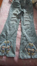 ASK JUNIOR兒童女童褲子秋季大童喇叭褲國(guó)風(fēng)刺繡牛仔長(zhǎng)褲運(yùn)動(dòng)風(fēng) 藍(lán)色 170 曬單實(shí)拍圖