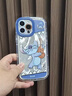 OLPAY吉他史迪仔適用蘋果16pro奶油羽紗紋卡通手機殼iphone15可愛華為p GH8781吉他史迪仔 iPhone16 曬單實拍圖
