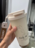 日本咖啡杯大容量不銹鋼水杯保溫杯高顏值男女咖啡保溫杯 鈴蘭咖啡杯  珍珠白【1個】 曬單實(shí)拍圖
