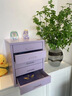 洛克菲勒辦公文件柜桌面鐵皮柜收納儲物柜鋼制迷你抽屜柜化妝品五斗柜 【紫色】桌上小五抽35*28*35cm 曬單實(shí)拍圖