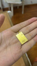 中國黃金（CHINA GOLD）足金999蓮花平安無(wú)事牌黃金吊墜方牌項鏈男女情侶七夕情人節禮物 金重約6g【配繩】 曬單實(shí)拍圖