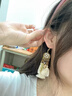 民族風(fēng)復(fù)古流蘇耳環(huán)波西米亞耳飾女輕奢高級感海邊旅游夸張耳墜 【民族風(fēng)復(fù)古流蘇耳環(huán)】 曬單實拍圖